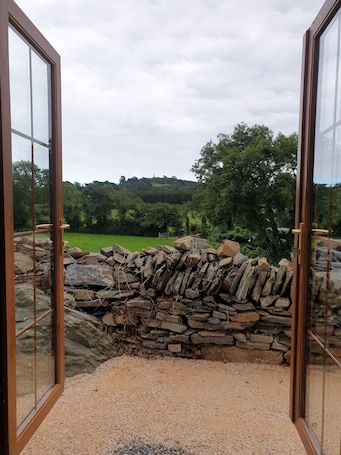 Interior. Traditional Irish cottage with views of Slieve Patrick