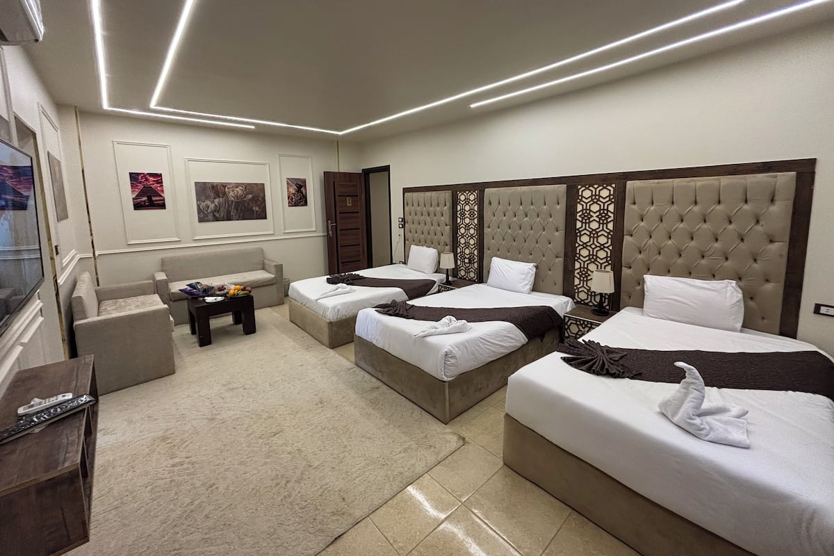 Triple Room, City View | Egyptian cotton sheets, premium bedding, down comforters