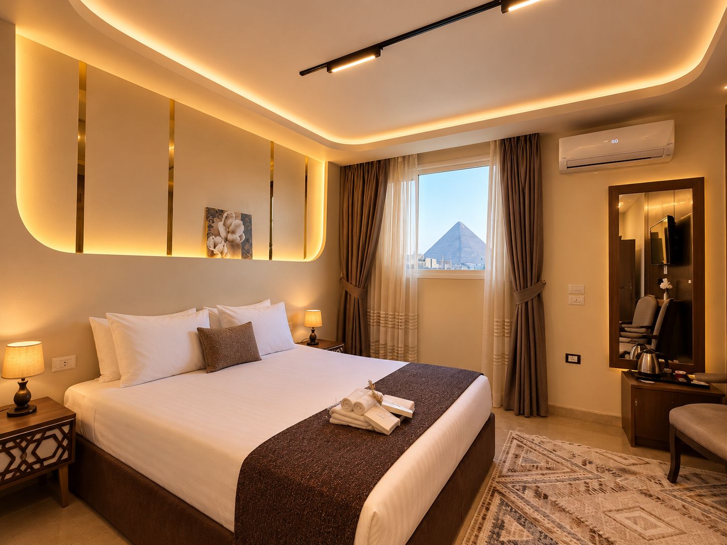 Deluxe Double Room, Mountain View | Egyptian cotton sheets, premium bedding, down comforters