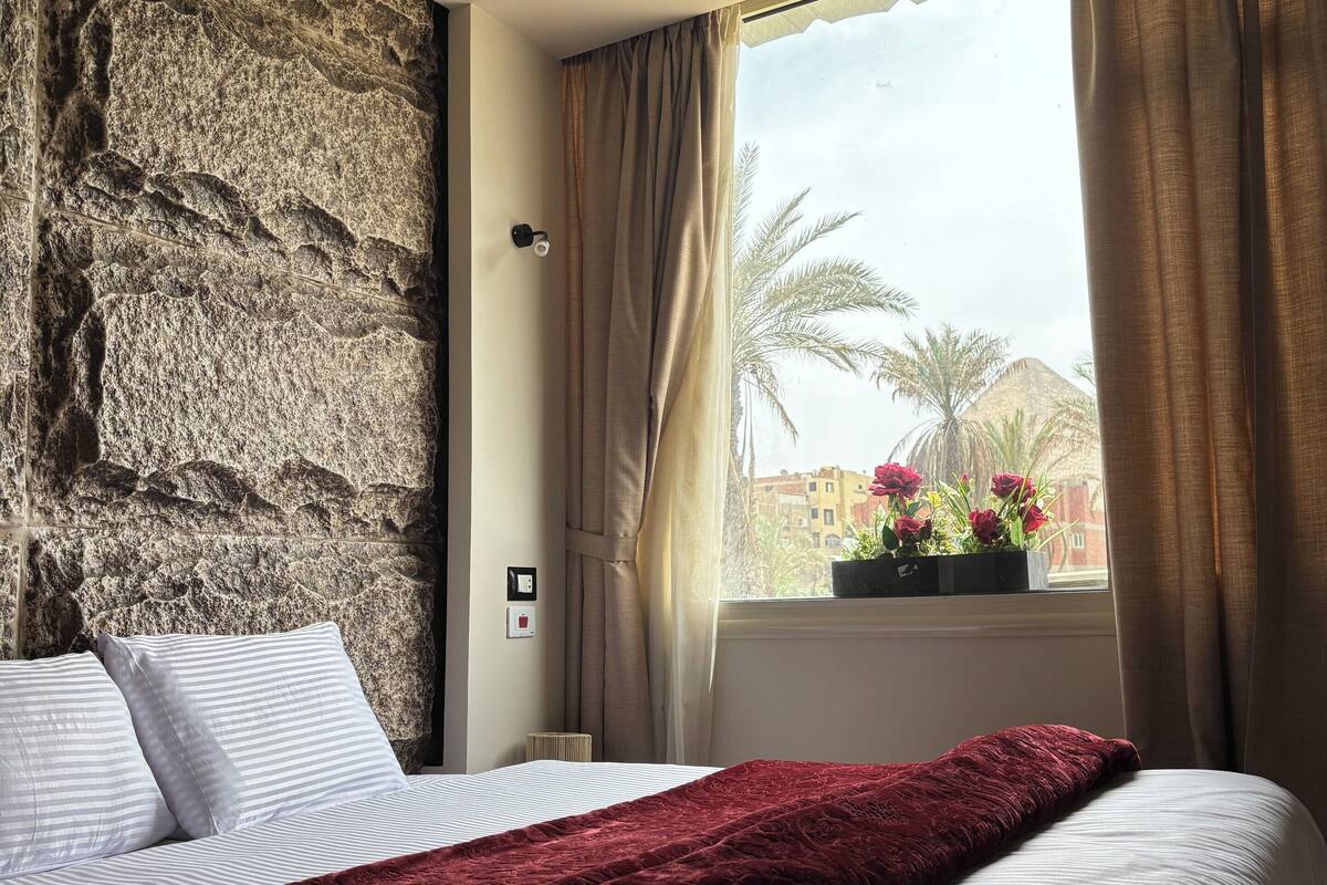 Chambre Double Deluxe, vue montagne | 1 chambre, draps en coton égyptien, literie de qualité supérieure