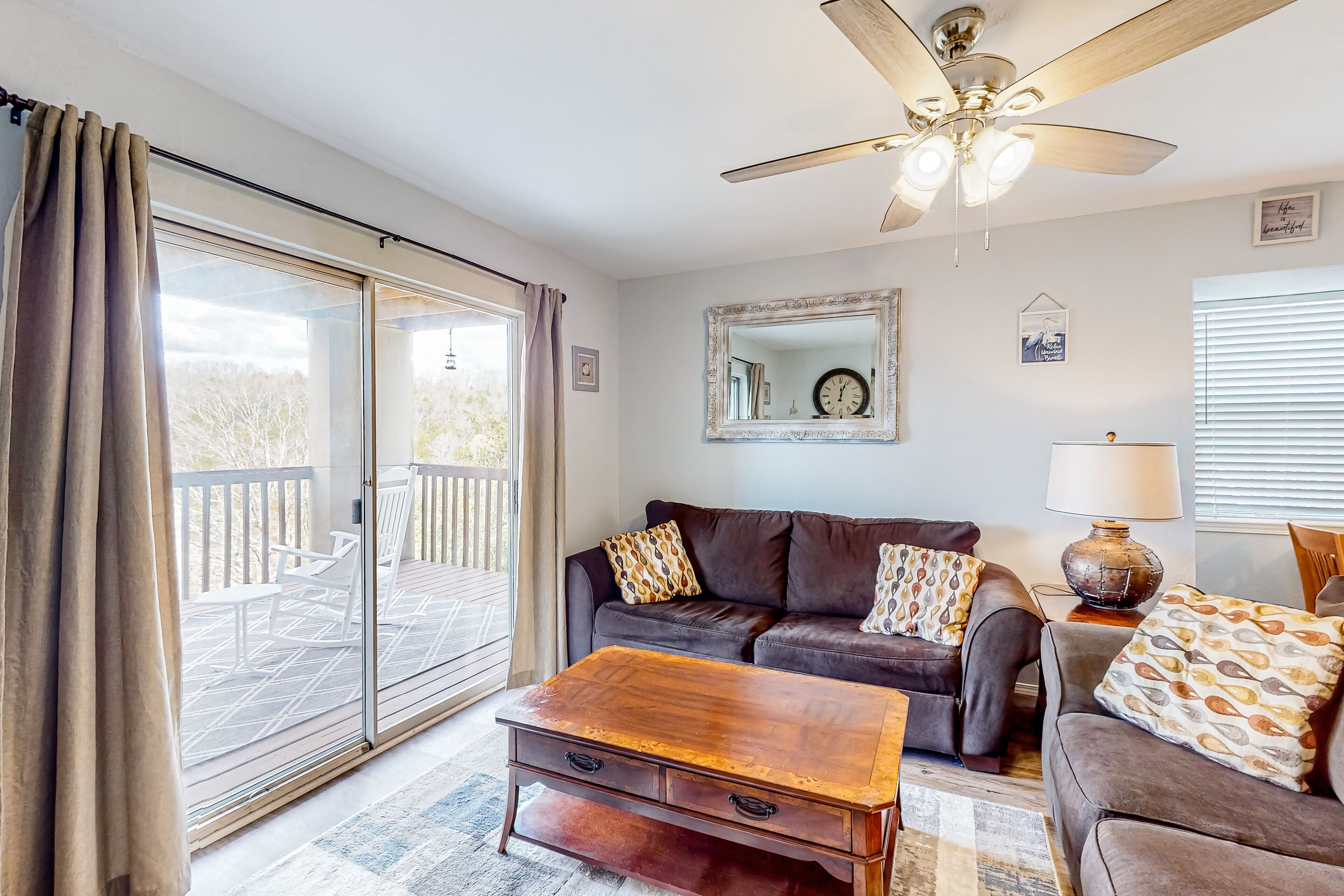 Lake view condo with pool, tennis, and basketball access - balcony, W/D, & AC