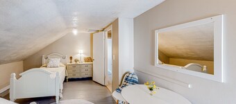 Spacious 2-story corporate rental duplex with large yard, 2 kitchens, fireplace