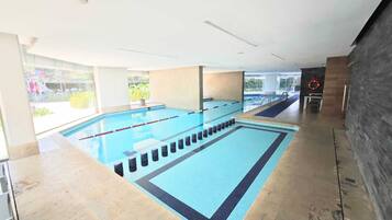 Indoor pool, a heated pool