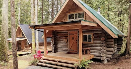 Slow-Go Log Cabin in the Woods with Cozy Woodstove
