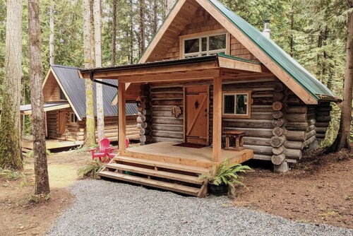 Slow-Go Log Cabin in the Woods with Cozy Woodstove