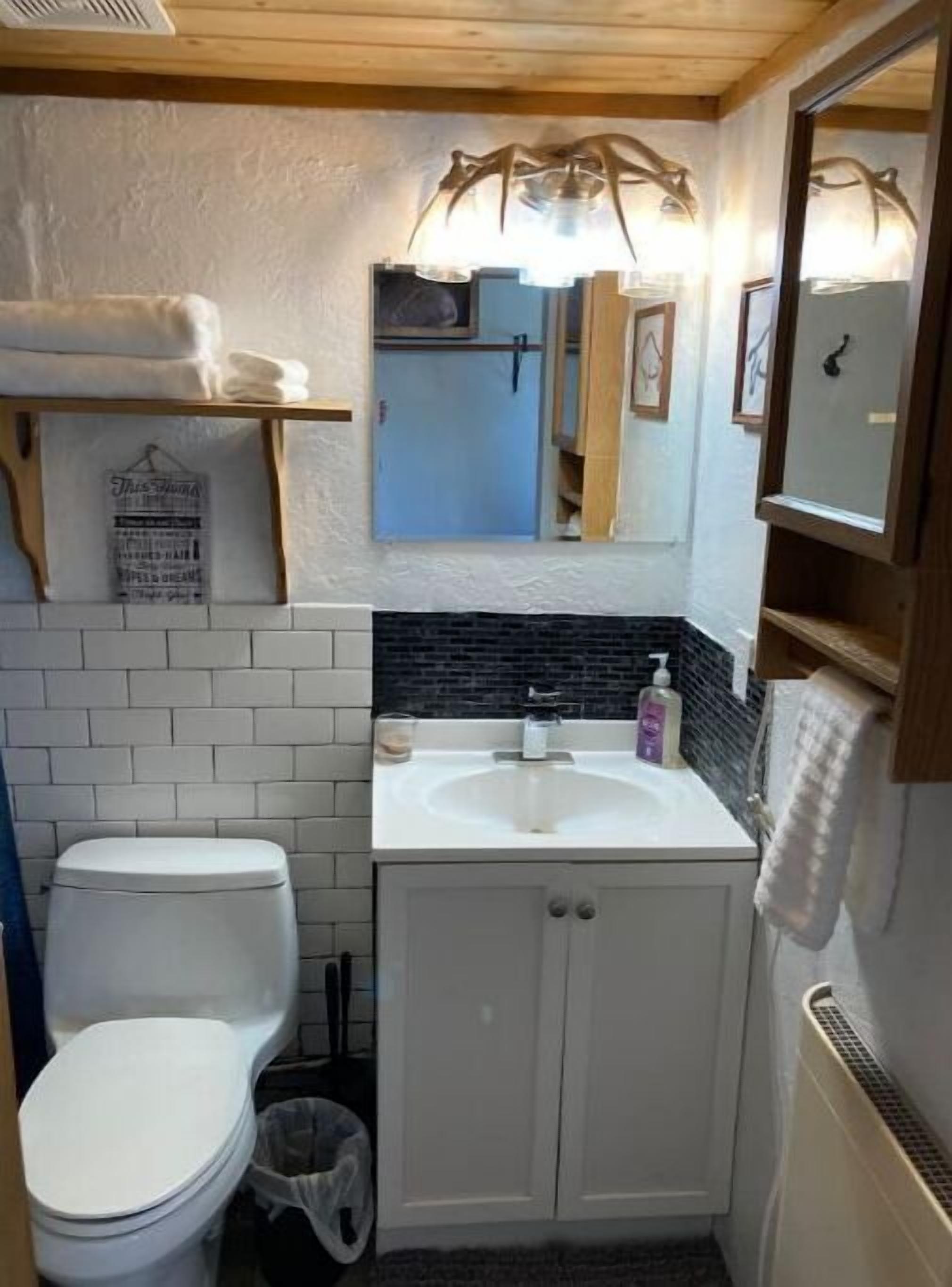 Tiny mountain house with country views