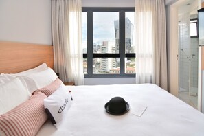 獨特裝修、免費 Wi-Fi、床單