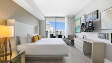 2 bedrooms, premium bedding, blackout curtains, iron/ironing board