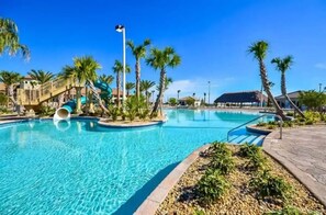 Outdoor pool, a heated pool - Villa with Pool & SPA in Champions Gate Resort, Orlando near Theme Parks (Davenport)