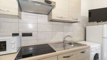 Microondas y placa de cocina