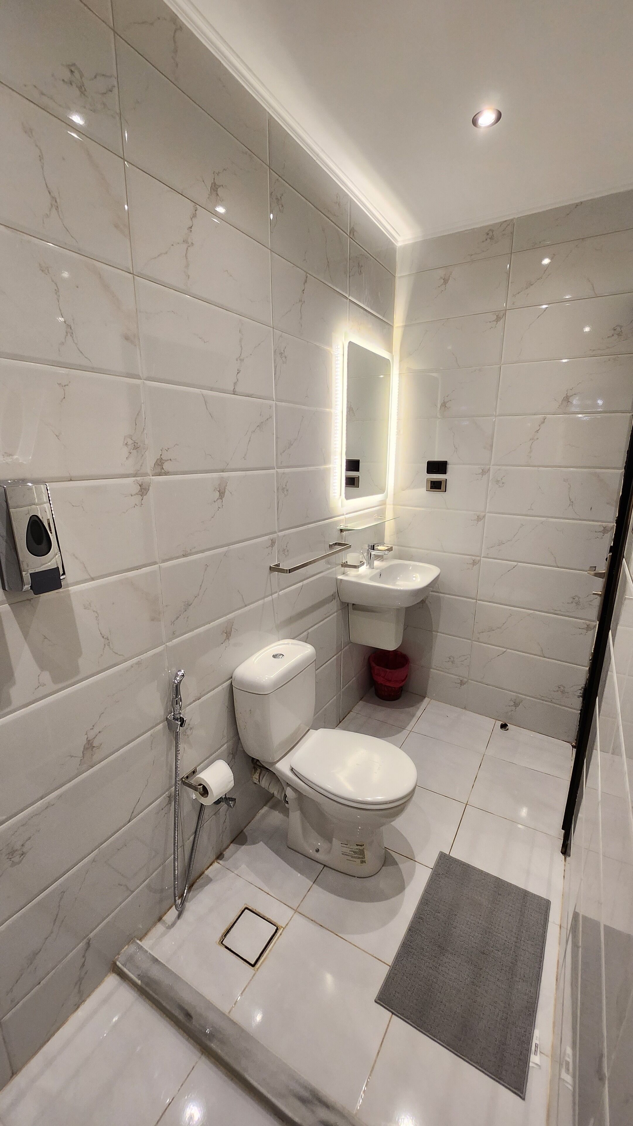 shower, rainfall showerhead, towels