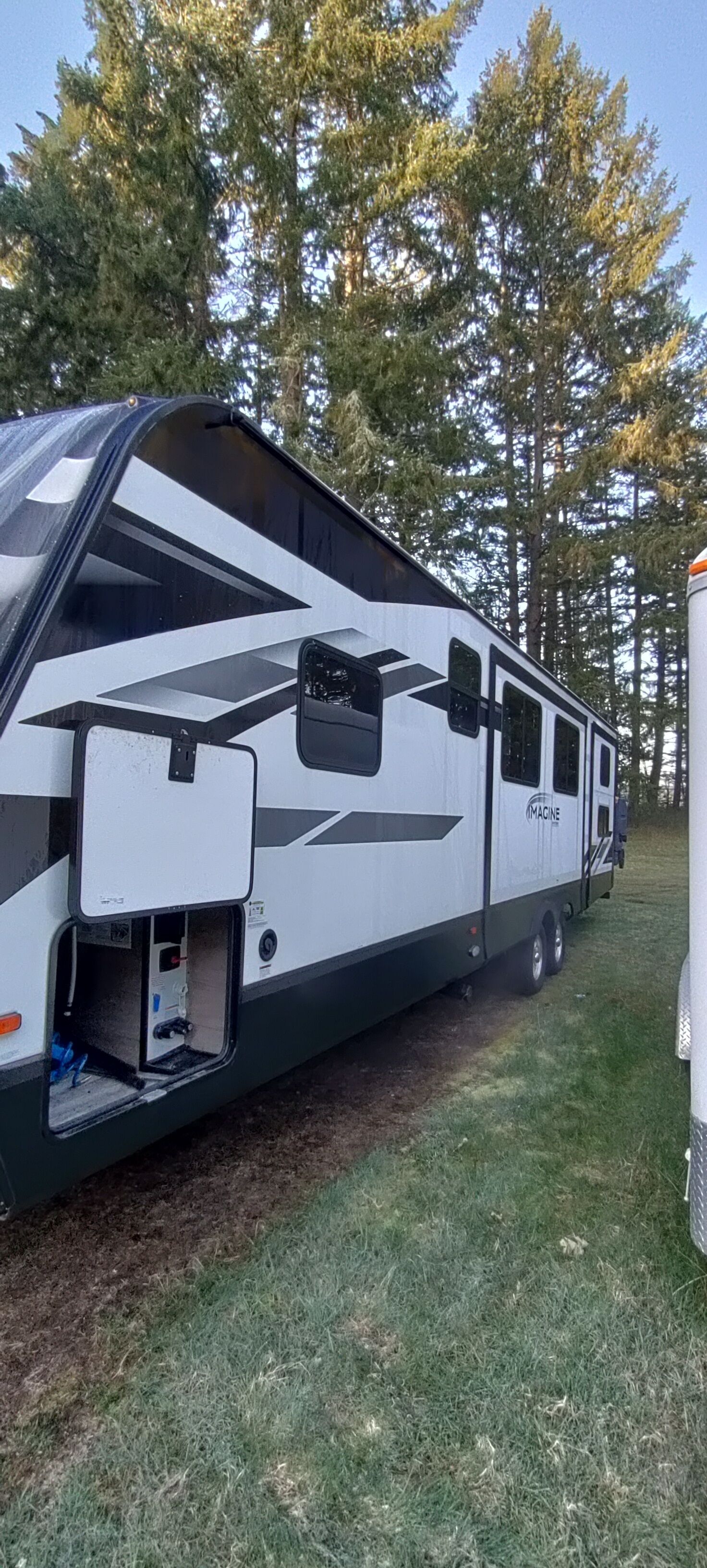 37ft Travel Trailer that can go where you go and can fit the whole family.