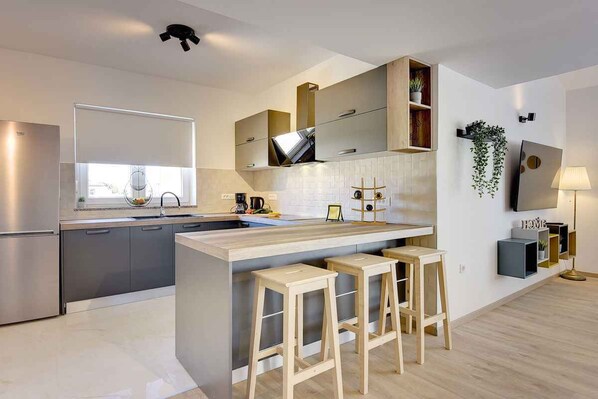 Fridge, oven, stovetop, dishwasher - Holiday apartment with air conditioning (Vodnjan)