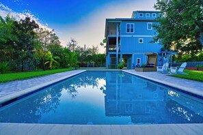 Outdoor pool, a heated pool