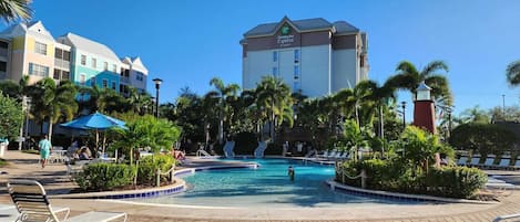Outdoor pool, a heated pool