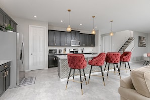 kitchen island area