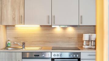 Fridge, oven, stovetop, dishwasher