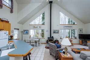 Smart TV, fireplace, video games, books