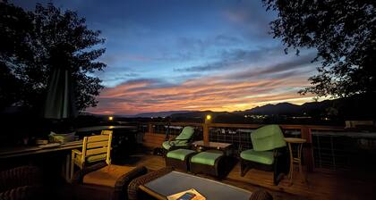 Beautiful River property with beach access. Relaxing deck-overlooking the valley