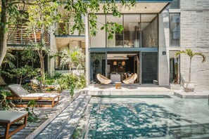 A heated pool