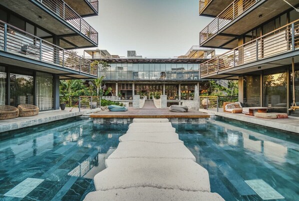Una piscina climatizada