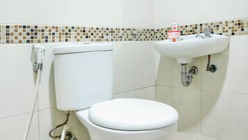 Dobbeltværelse | Badeværelse | Bruser, brusehoved med spredningseffekt, Sæbe