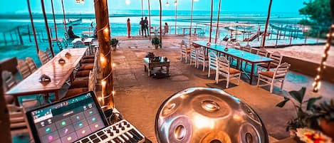 Breakfast, lunch served; local and international cuisine, beach views