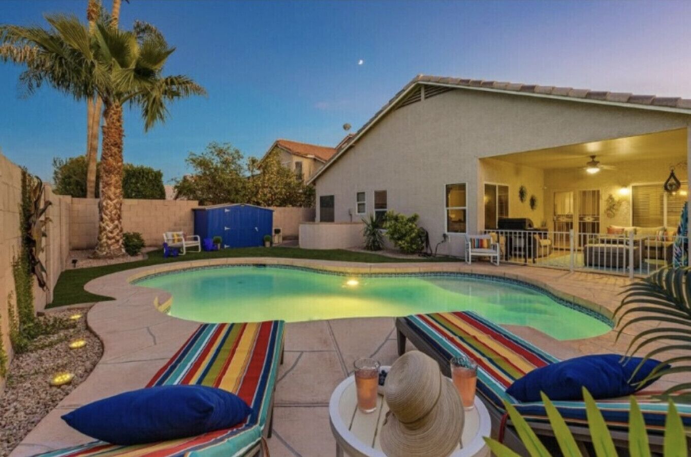A heated pool