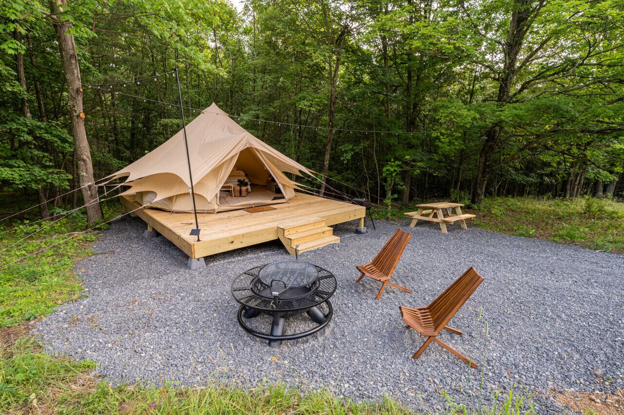 Luxury Camping with King Bed - Clover Tent