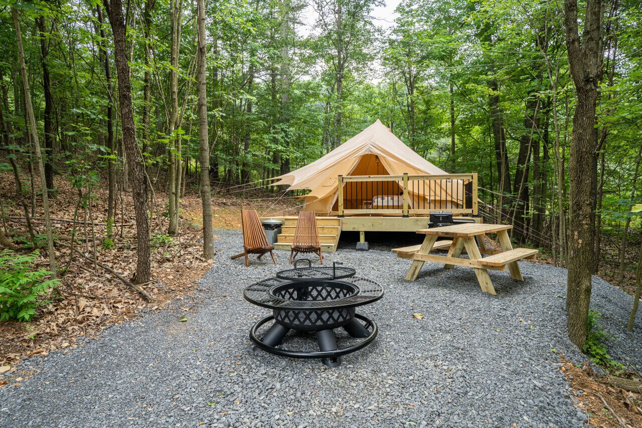 Luxury Camping with King Bed - Dogwood Tent