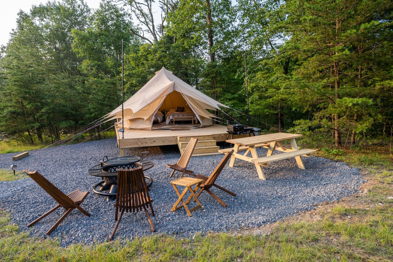 Luxury Camping with Two Full Beds - Seneca Tent