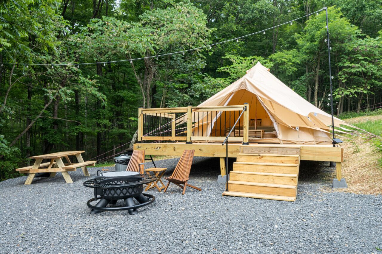Luxury Camping with King Bed - Cacapon Tent