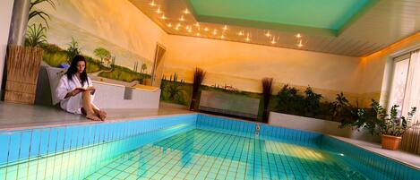 Indoor pool, a heated pool