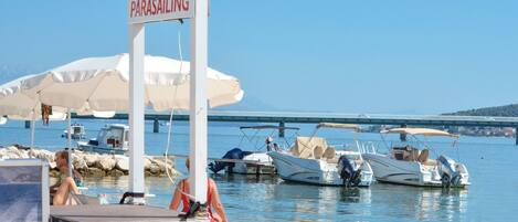 Beach nearby, sun-loungers