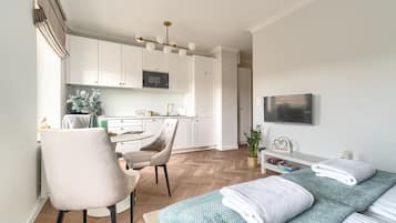 Apartment | 1 Schlafzimmer, Bügeleisen/Bügelbrett, kostenloses WLAN, Bettwäsche