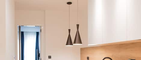 Apartment | Private kitchen | Fridge, microwave, stovetop, dishwasher