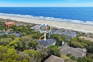 Beach nearby - STUNNING OCEANVIEW HOME WITH POOL, SPA, GAME ROOM & WALK TO COLIGNY, HILTON HEAD (Hilton Head Island)