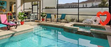 Indoor pool, a heated pool