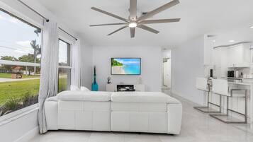 Smart TV, fireplace