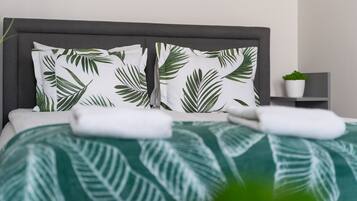 Comfort-Apartment | 1 Schlafzimmer, Bügeleisen/Bügelbrett, kostenloses WLAN, Bettwäsche