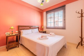 2 bedrooms, in-room safe, iron/ironing board, travel cot