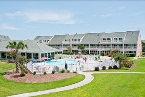Indoor pool, a heated pool - Pebble Beach E-102, Oceanview Condo in Emerald Isle, NC! (Emerald Isle)
