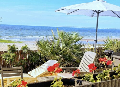 Magnifique vue sur la mer direct sur la plage appartement 110m2 8-9 pers terrass