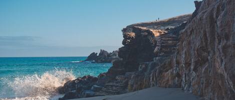 Beach nearby, sun-loungers
