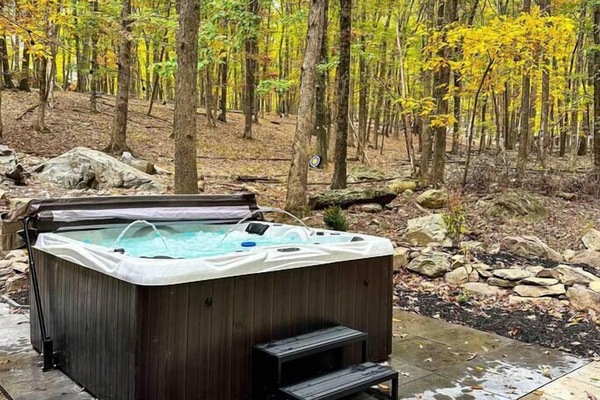 Newly added hot tub!