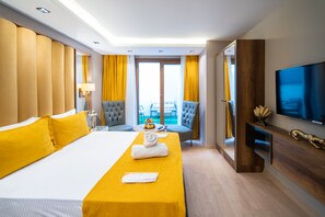 Junior studio suite | 1 slaapkamer, luxe beddengoed, een minibar, een kluis op de kamer