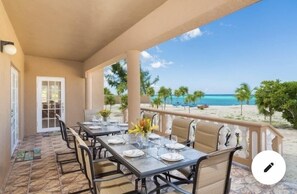 Outdoor dining - 5 Bdr Beachfront Home-Turks & Caicos (Whitby)