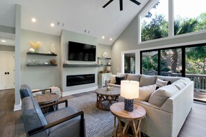 Televisión de pantalla plana y tenis de mesa 