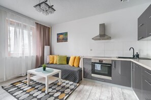 Apartment | 1 Schlafzimmer, Verdunkelungsvorhänge, kostenloses WLAN