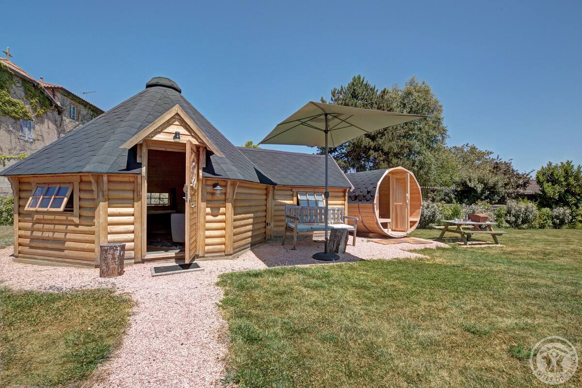 Familien-Ferienhütte, 1 Queen-Bett und Schlafsofa, Nichtraucher (Laponie) | Terrasse/Patio
